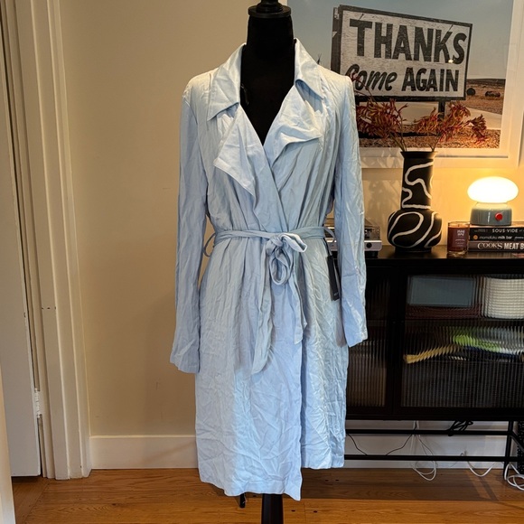 Forever 21 Jackets & Blazers - Forever 21 Light Blue Long Coat